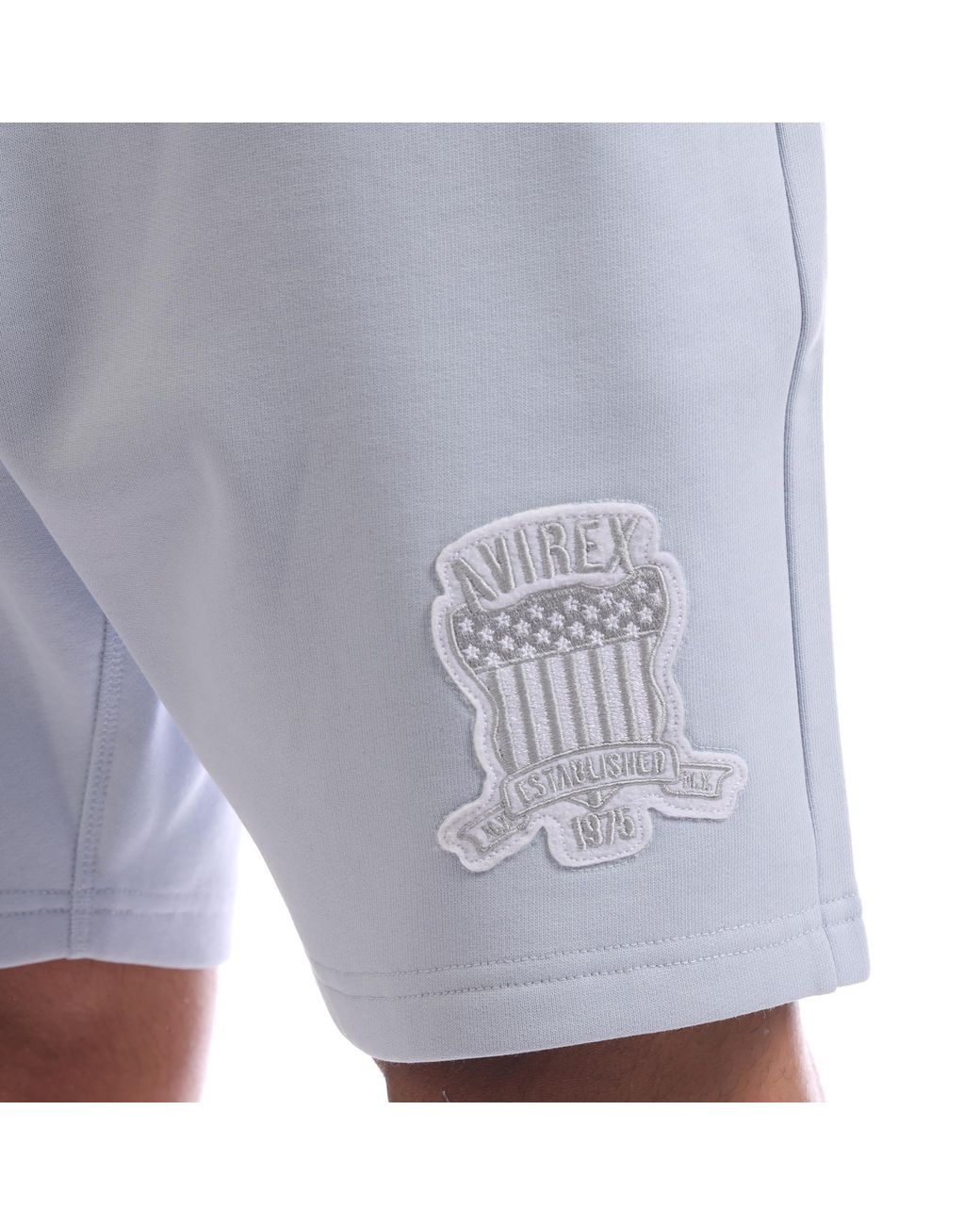 Avirex Blue Sunny Fleece Jogger Shorts for men