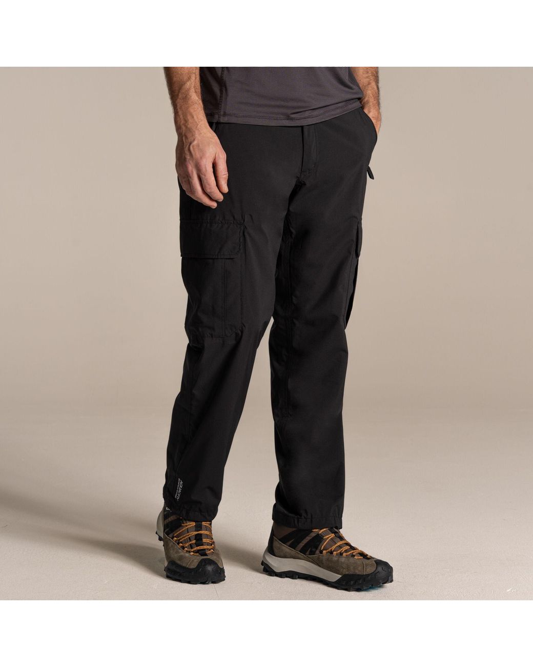 Craghoppers Black Indus Waterproof Trousers for men