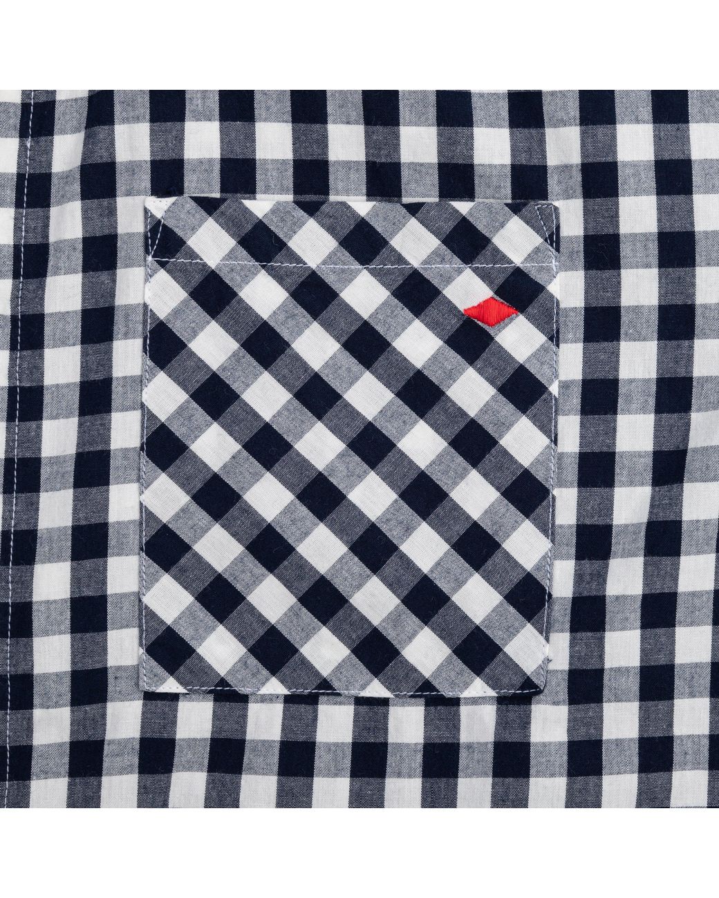 Lee Cooper Blue Gingham Check Short Sleeve Shirt for men
