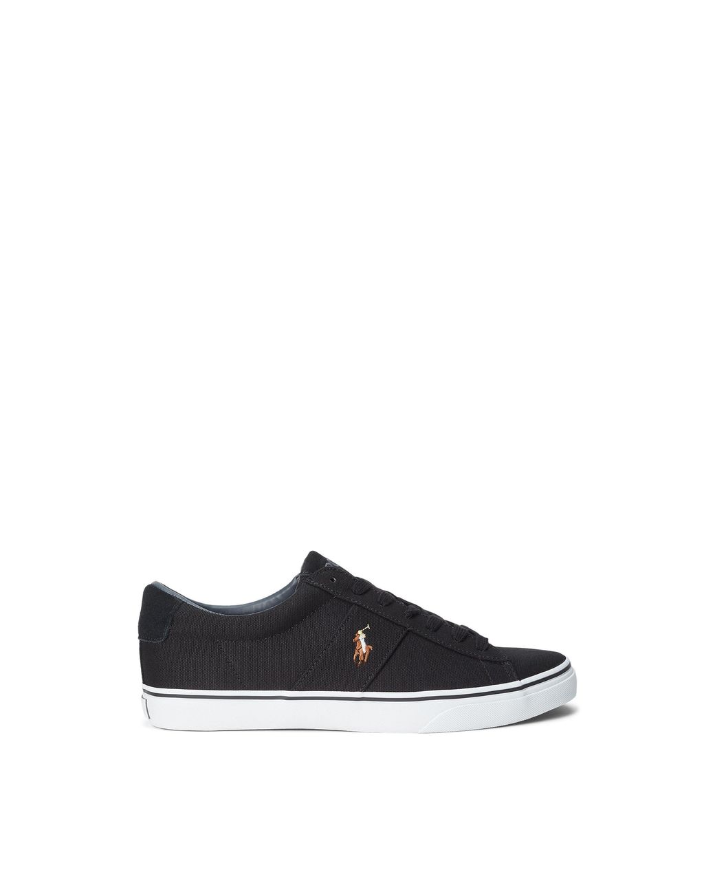 Polo Ralph Lauren Black Sayer Canvas Trainers for men