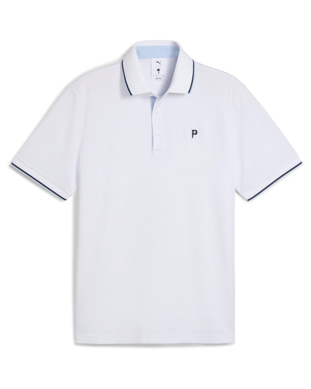 PUMA White Ptc Tipped Polo Shirt for men