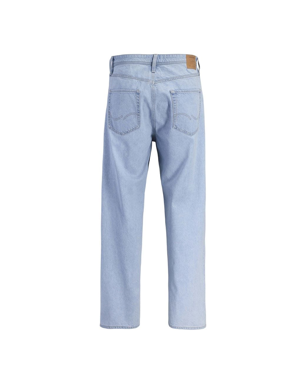 Jack & Jones Blue Alex Original Cotton High-Waisted Wide-Leg Jeans for men