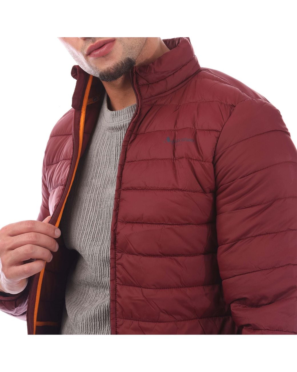 Aquascutum Red Long Sleeve Medium Puffer Jacket for men