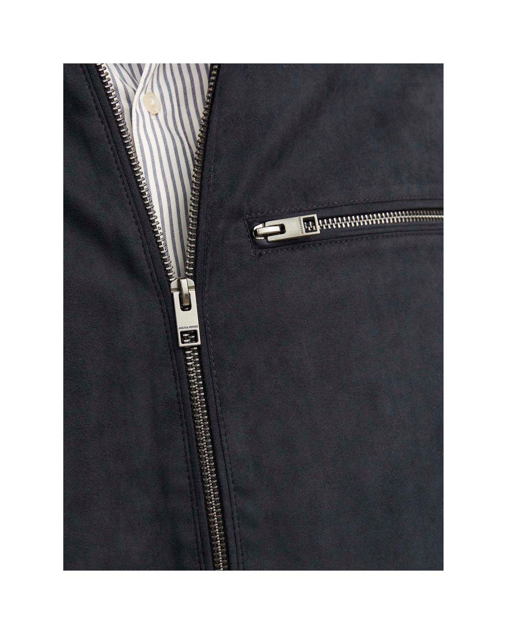 Jack & Jones Blue Dylan Biker Jacket for men