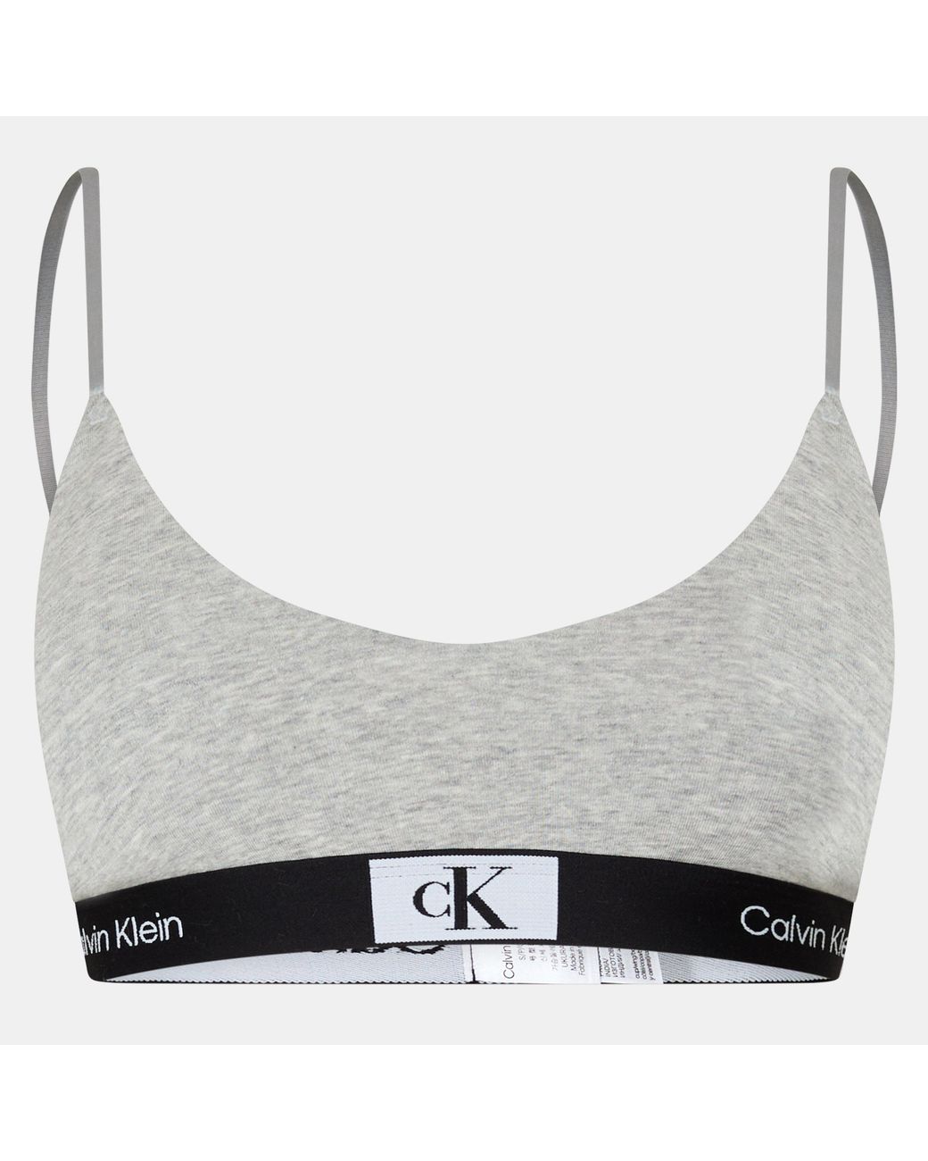 Calvin Klein White Unlined Non Wired Triangle Bralette