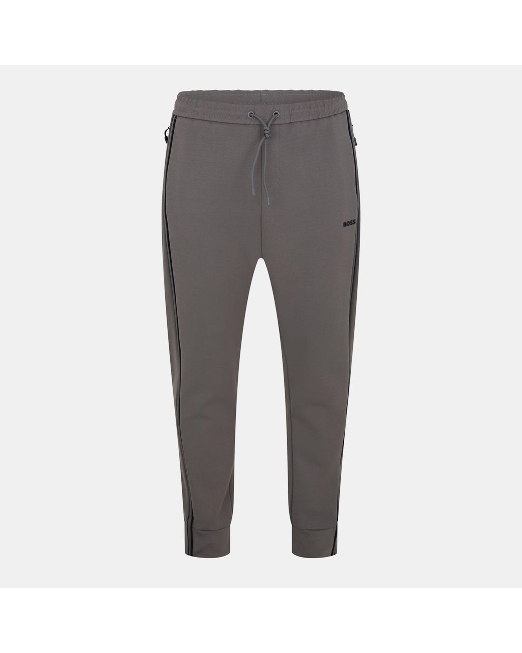 Boss Gray Hbg Hadiko Jogging Bottoms, Elasticated Waistband for men
