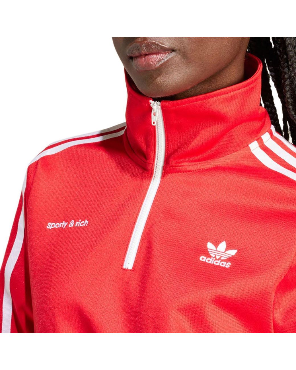 Adidas Originals Red Sporty & Rich X Adidas Track Top