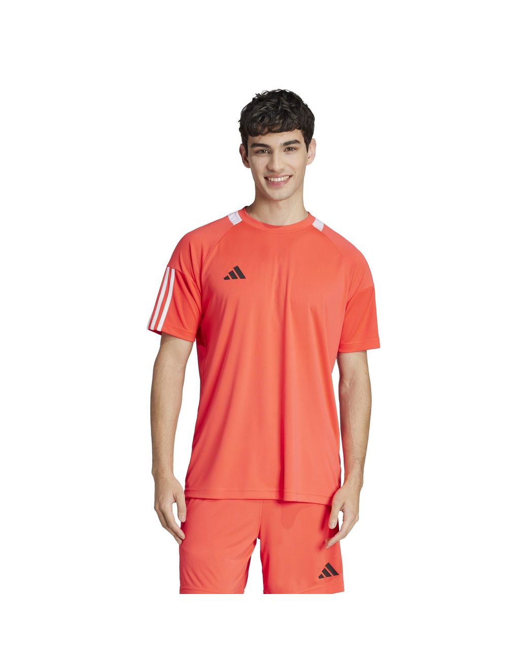 Adidas Pink Classic 3 Stripe Sereno T-Shirt for men