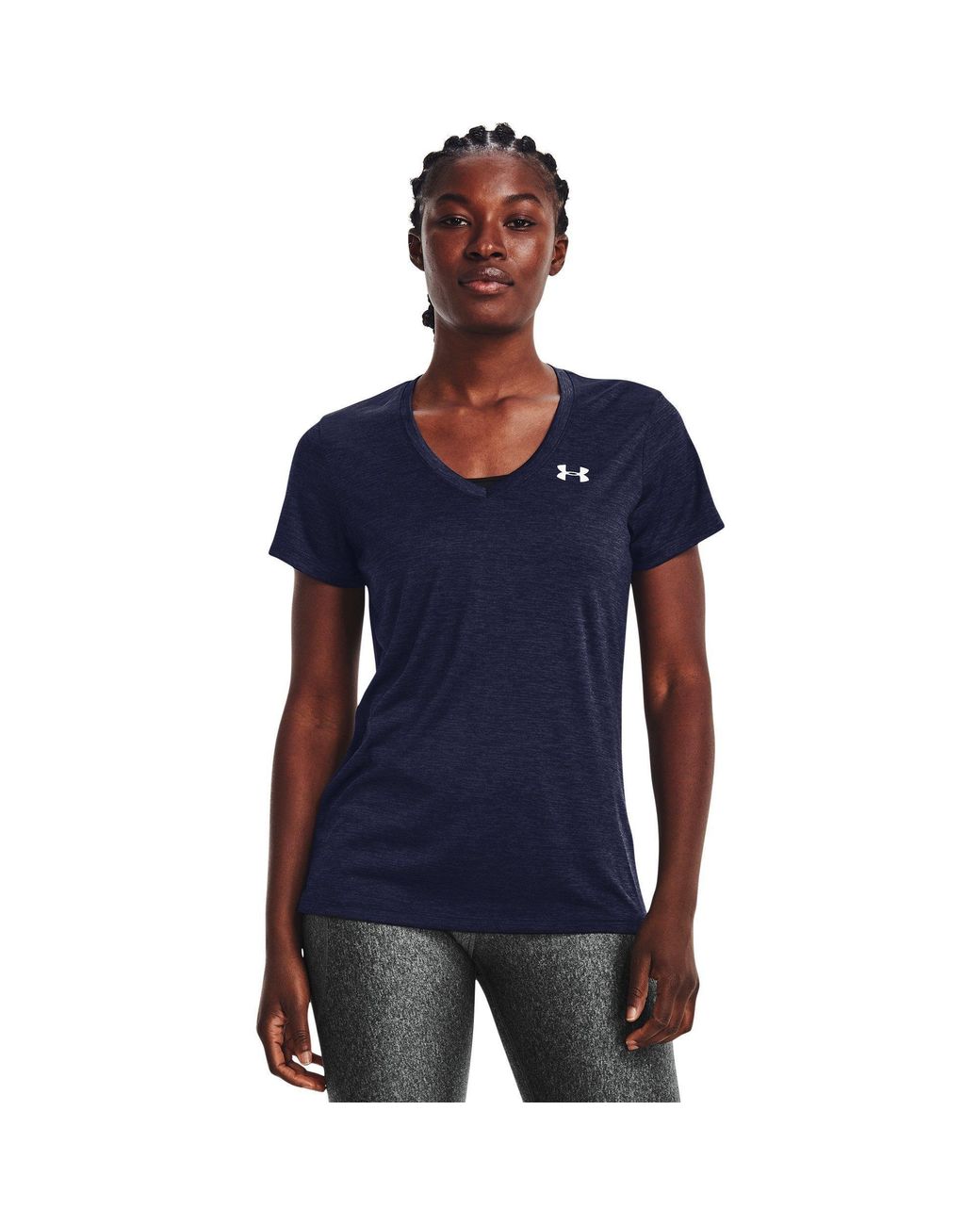 Under Armour Blue Tech Twist V-Neck Short Sleeve