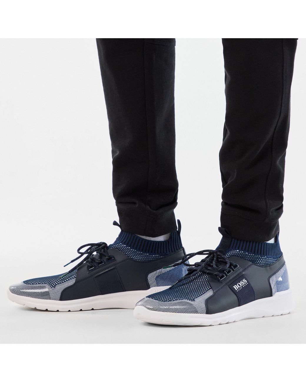 Boss Blue Monk Strap Shoes for men