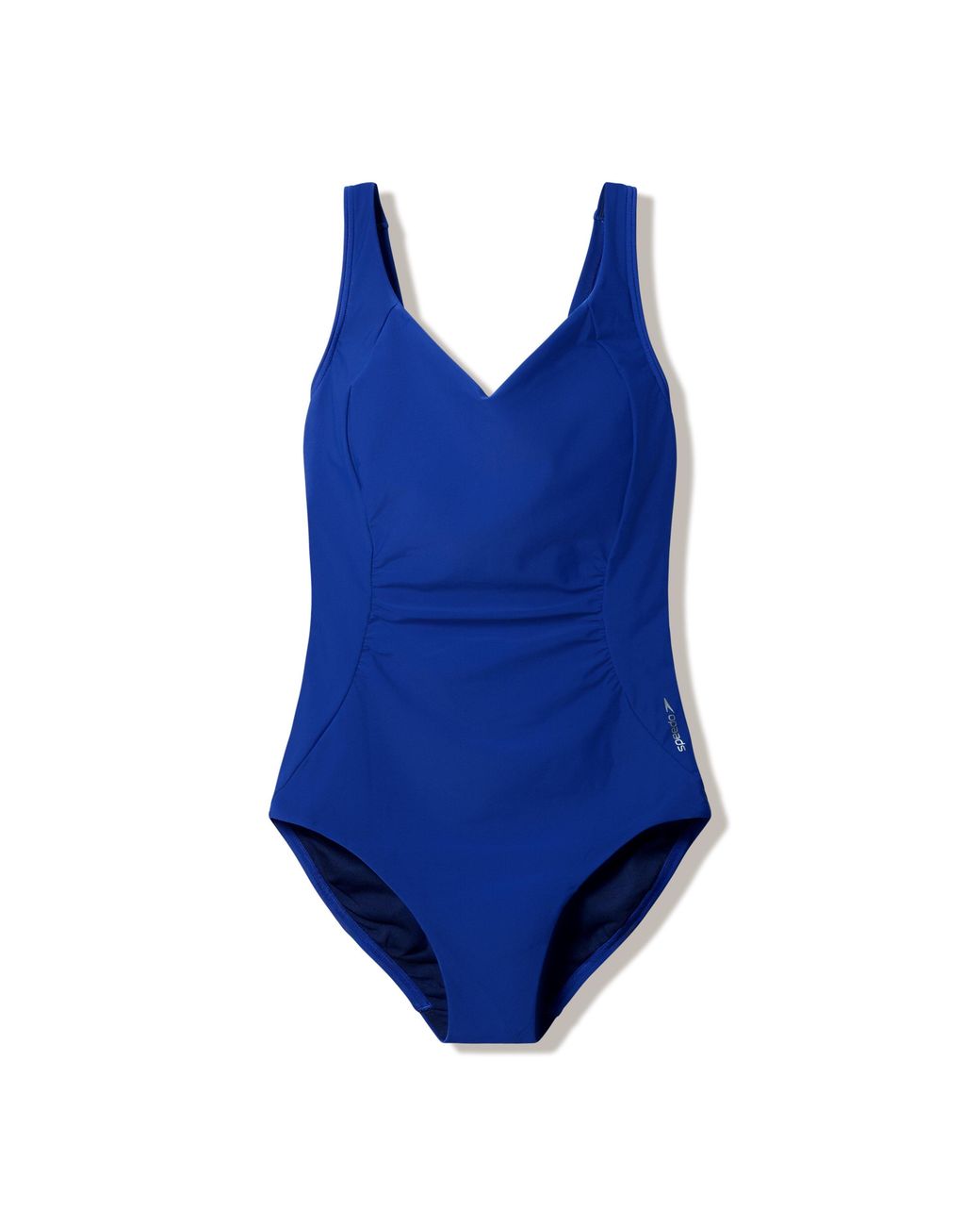 Speedo Blue Shirred Contour One-Piece Swimsuit