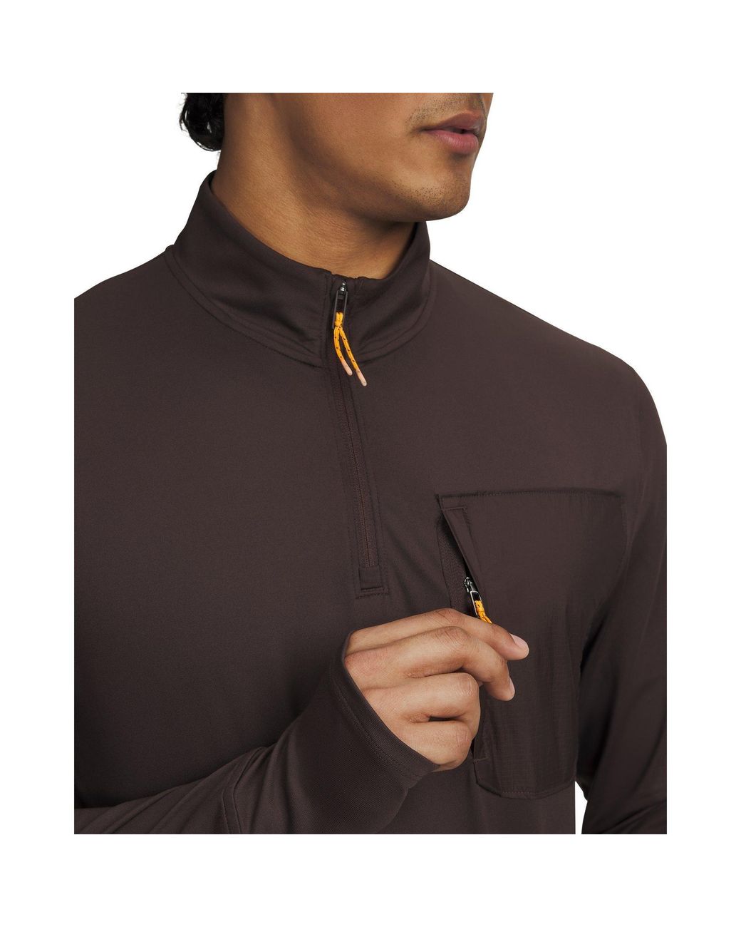 Under Armour Black Trail Run Quarter Zip Top for men