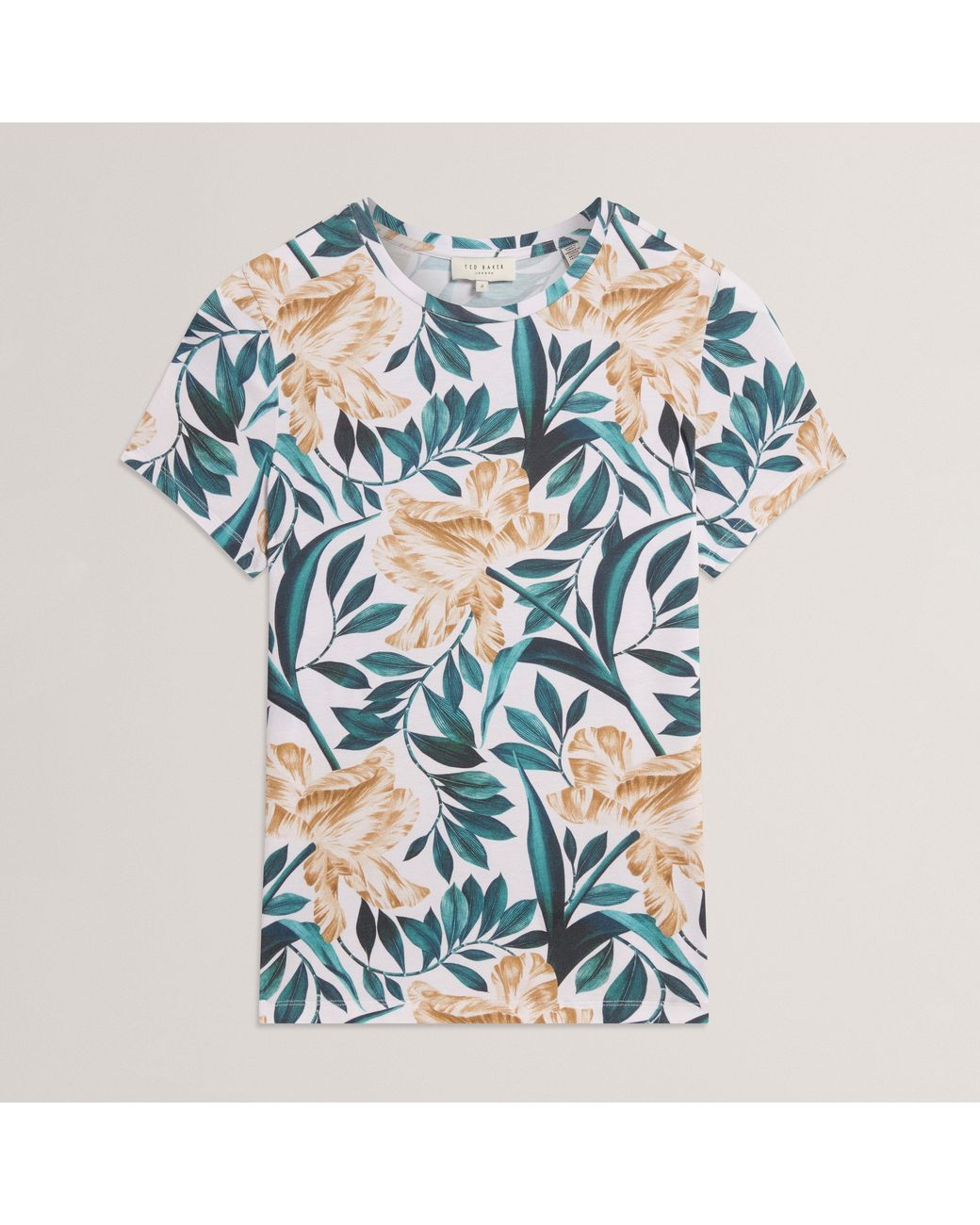 Ted Baker Blue Printed Slim Fit T-Shirt