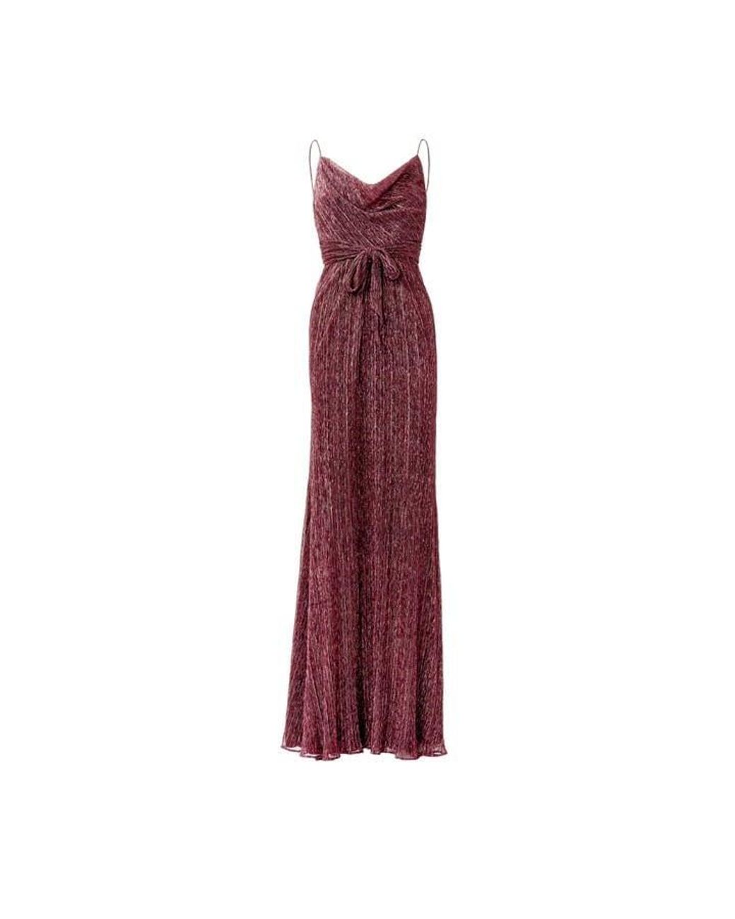 Adrianna Papell Metallic Crinkle Gown in Purple Lyst UK