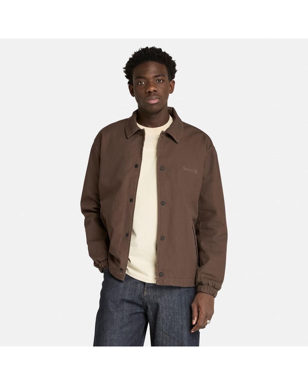 Timberland Brown Coach Canvas Overshirt for men