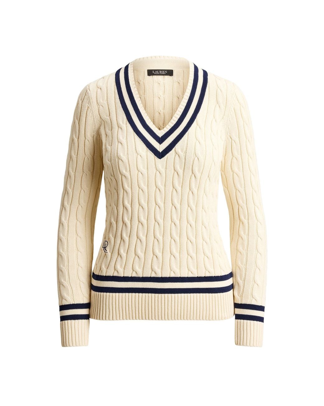 Ralph Lauren White Crew Neck Jumper