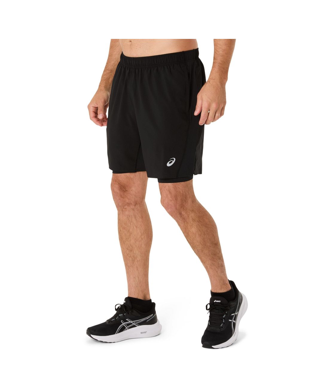 Asics Black Core 2-N-1 7In Short Running for men