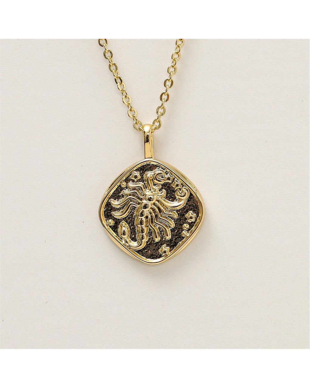 Jon Richard Red Plated Molten Horoscope Necklace