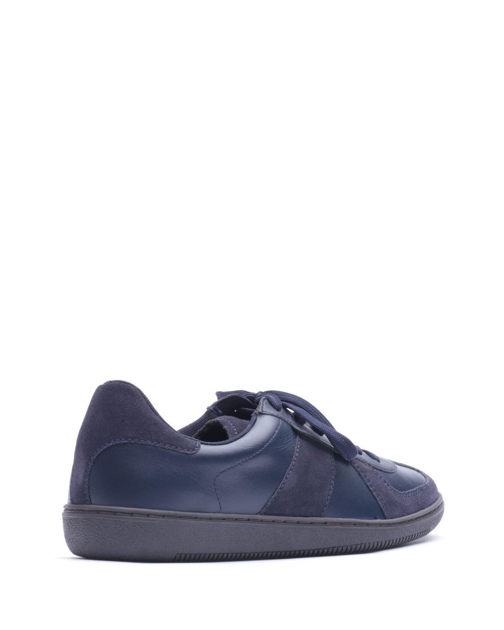 Base London Blue Tommo Leather Lace-Up Trainers for men