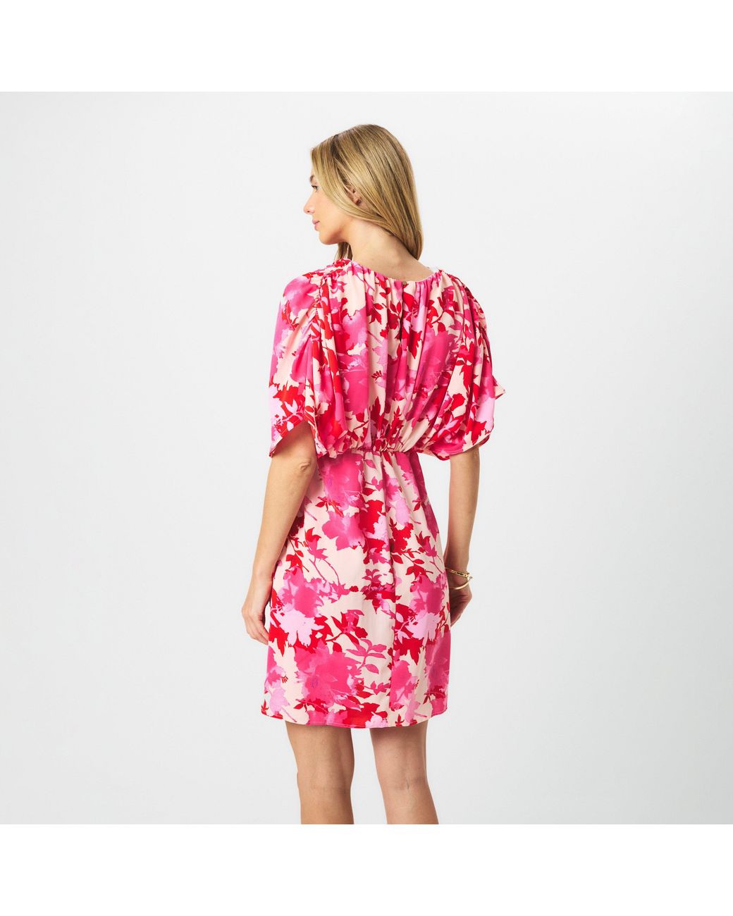 AX Paris Red And Floral Printed Mini Dress