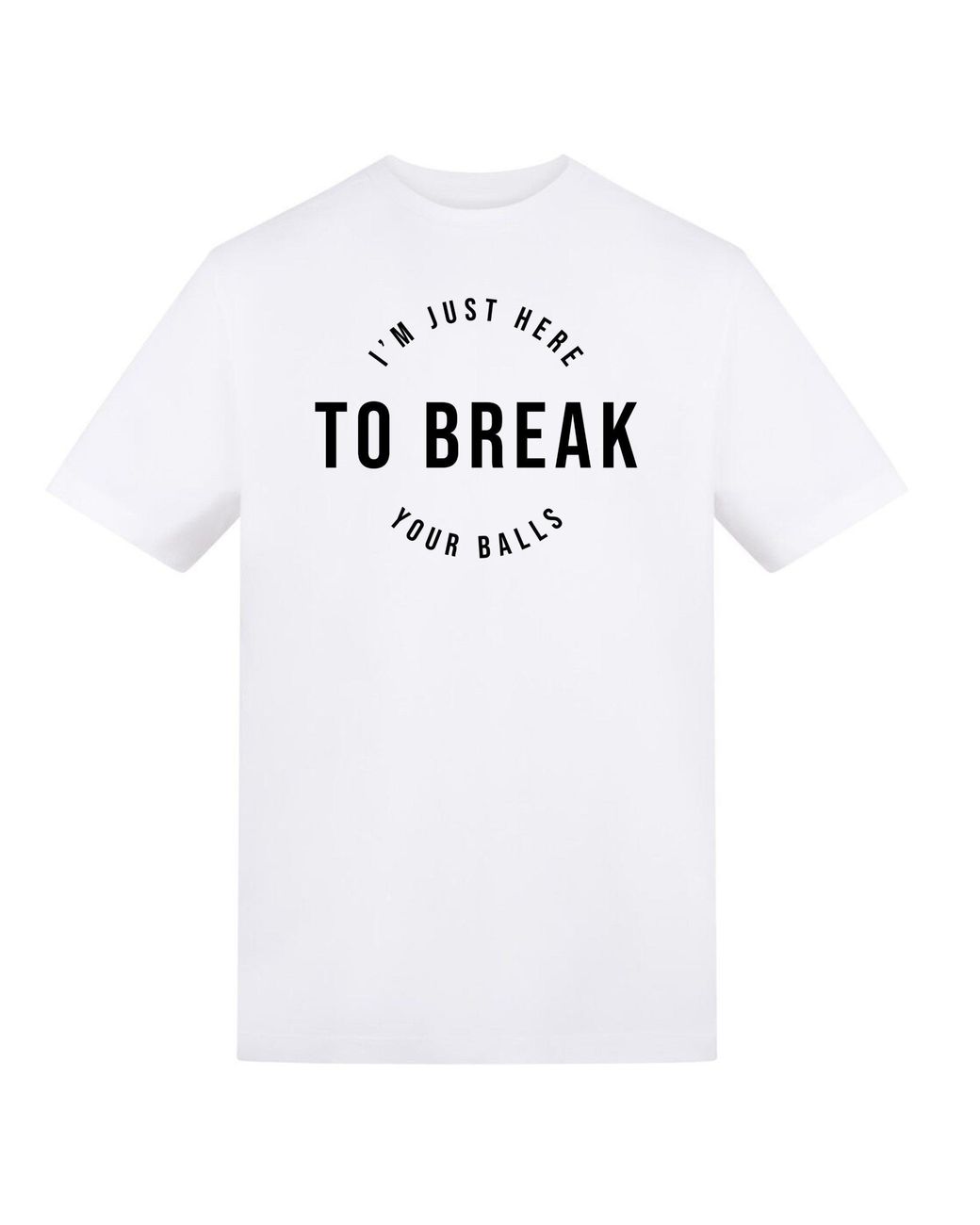 AWD White Adults Printed Snooker Tee
