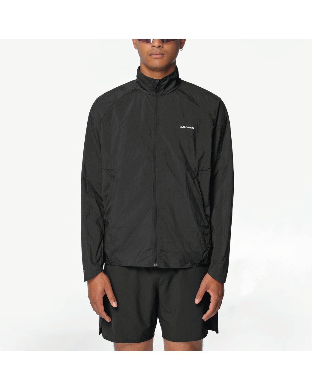 Salomon Black Shakeout Fly Running Jacket for men