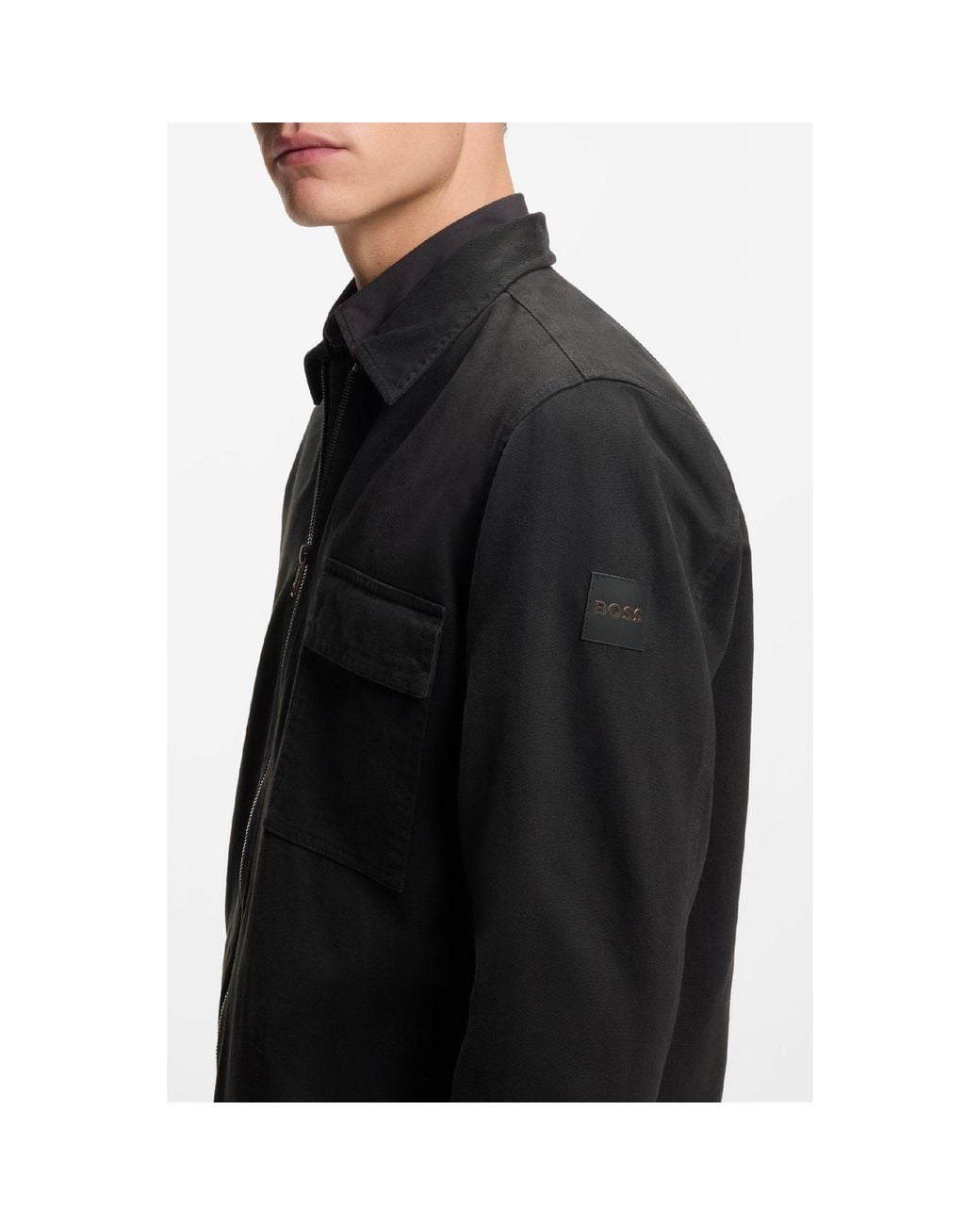 Boss Black Lorum Cotton Full-Zip Jacket for men