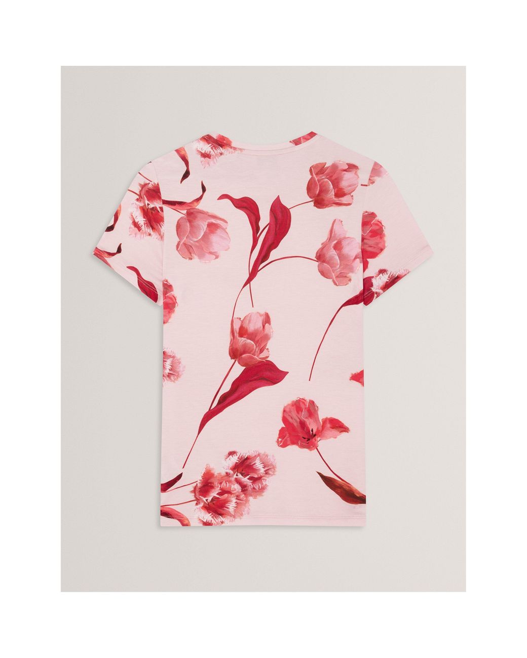 Ted Baker Pink Printed Slim Fit T-Shirt
