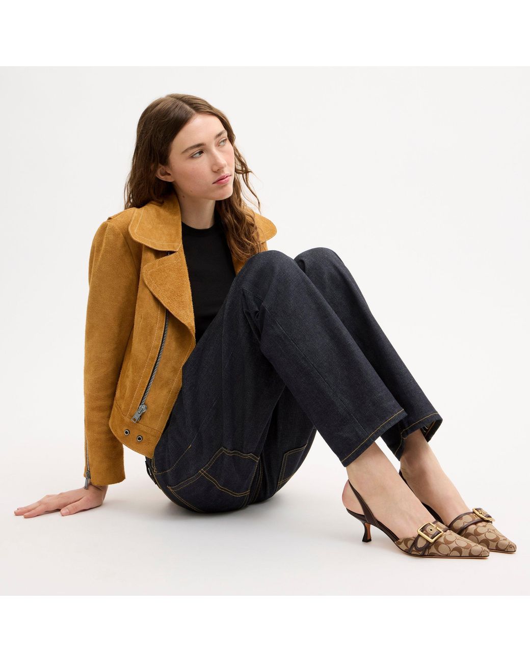 COACH Brown Margot Slingback