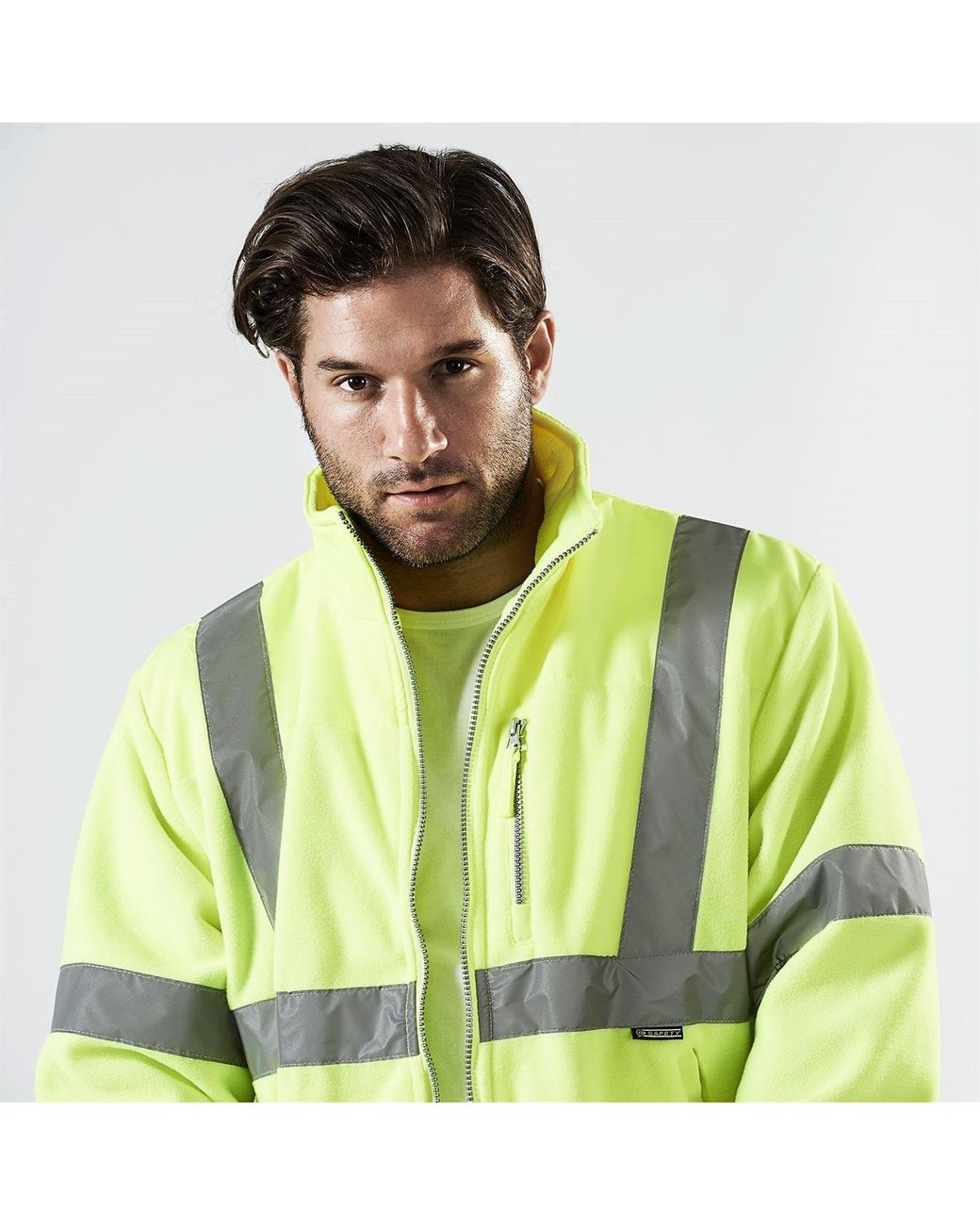Dunlop Yellow Hi Vis Fleece Jacket for men