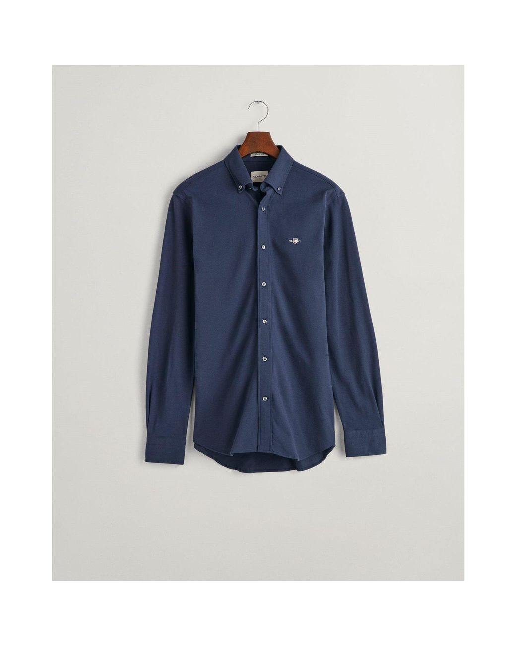 Gant Blue Regular-Fit Jersey Piqu¿ Shirt for men