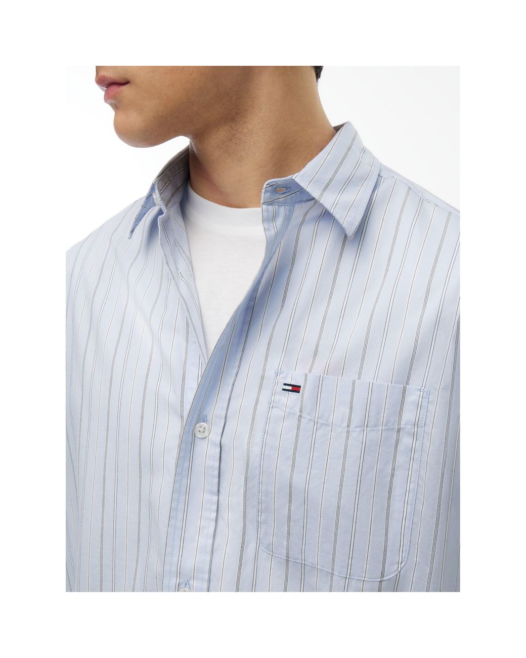 Tommy Hilfiger Blue Patterned Short Sleeve Shirt for men