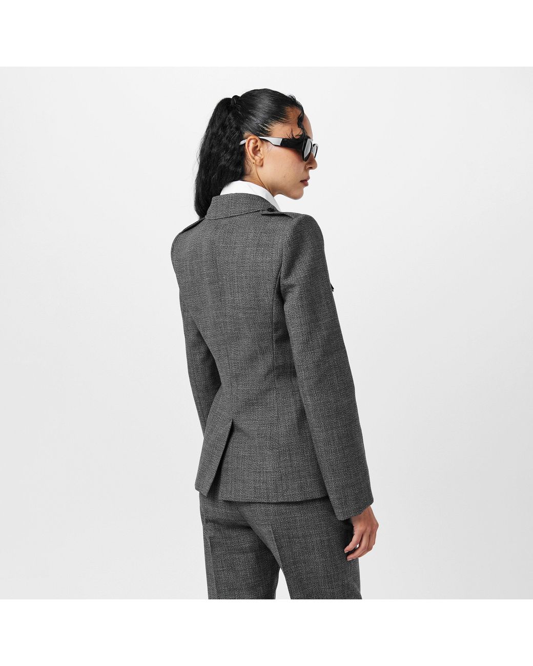 McQueen Gray Alex City Structured Tailored Blazer