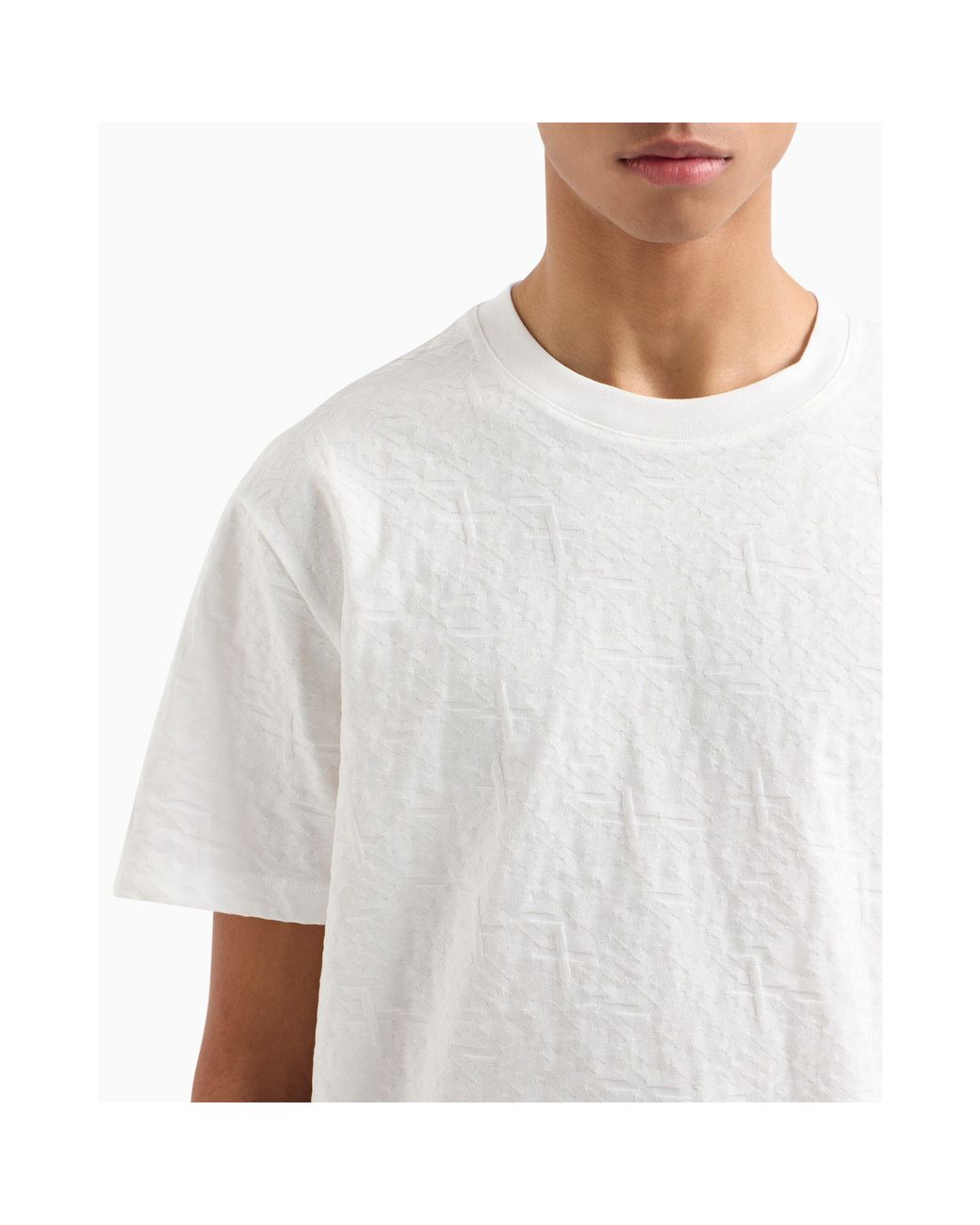 ARMANI EXCHANGE White Regular Fit T-Shirt for men