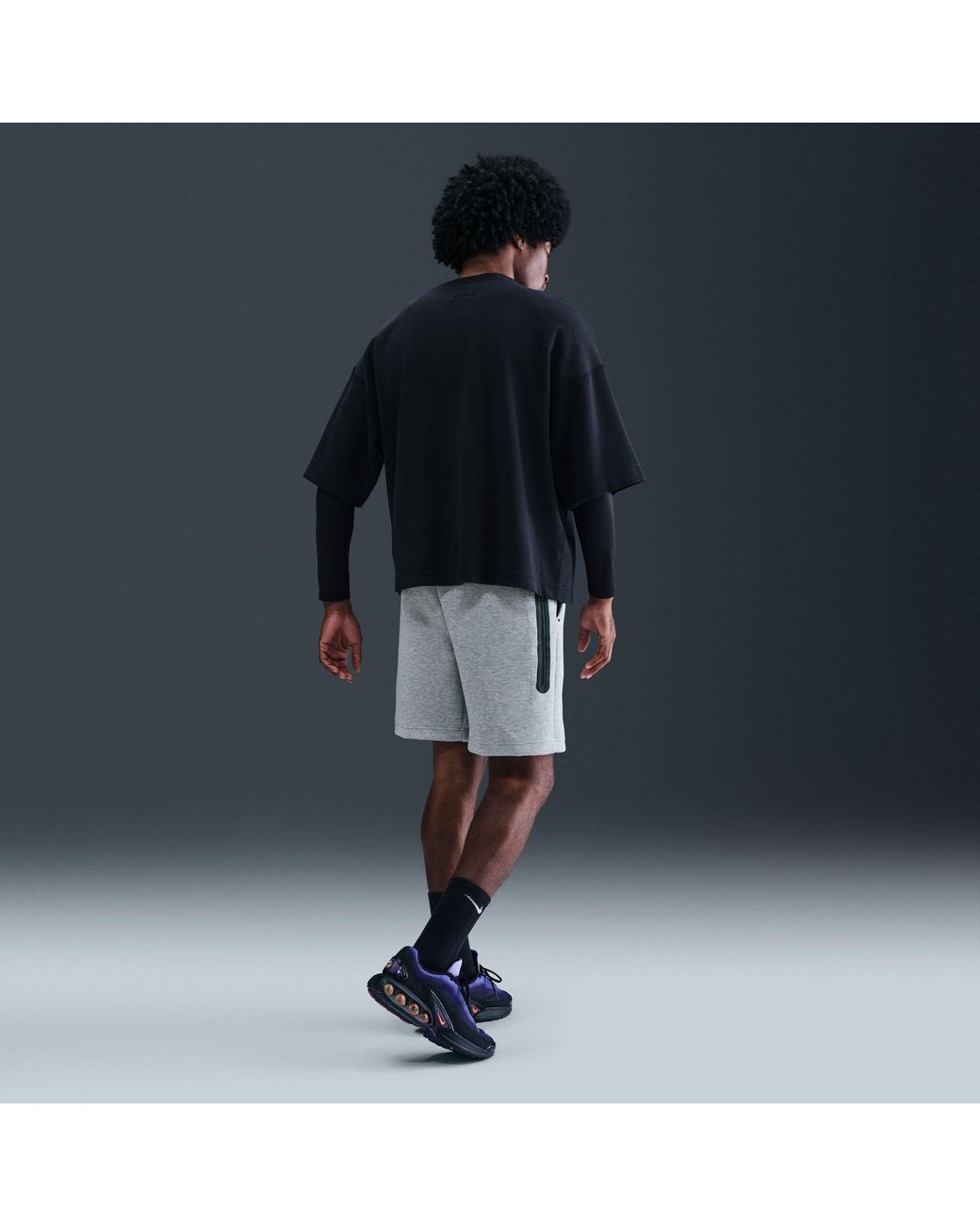Nike Black Sportswear Tech Fleece Shorts for men