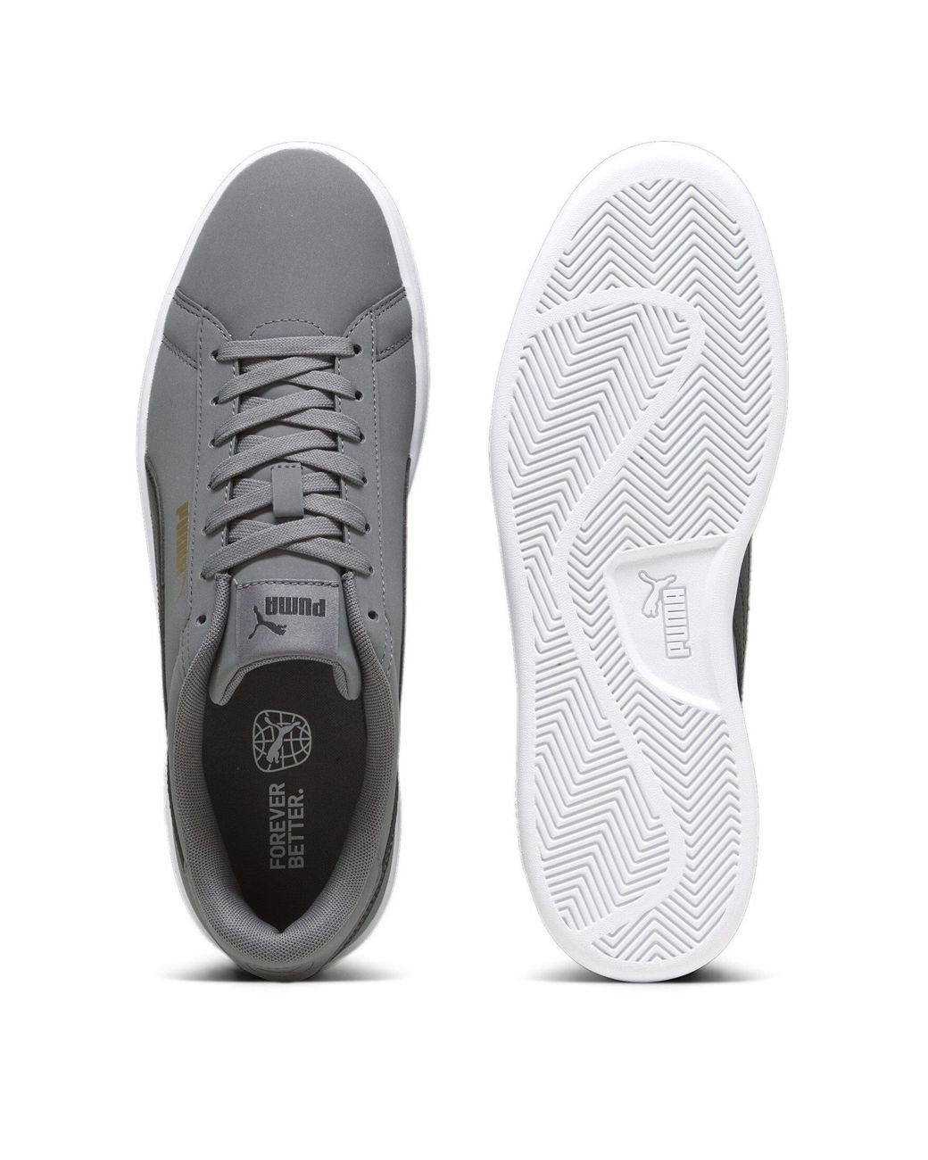 PUMA Gray Smash 3.0 Buck Low-Top Trainers for men