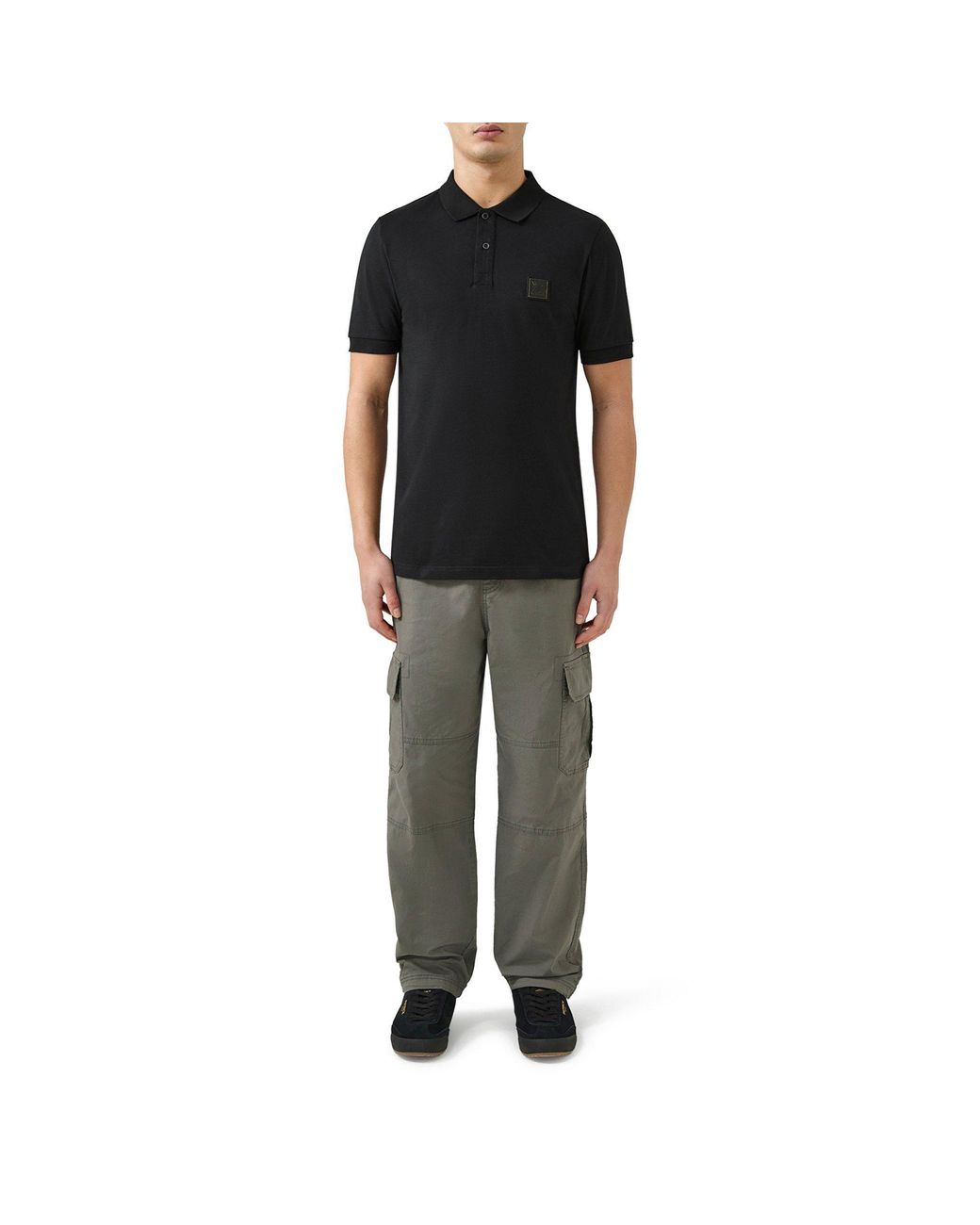 Patrick Black Short Sleeve Polo Shirt for men