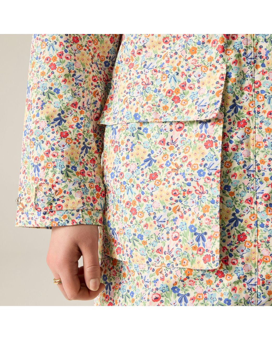 Regatta Natural Cath Kidston Long Waterproof Shell Jacket