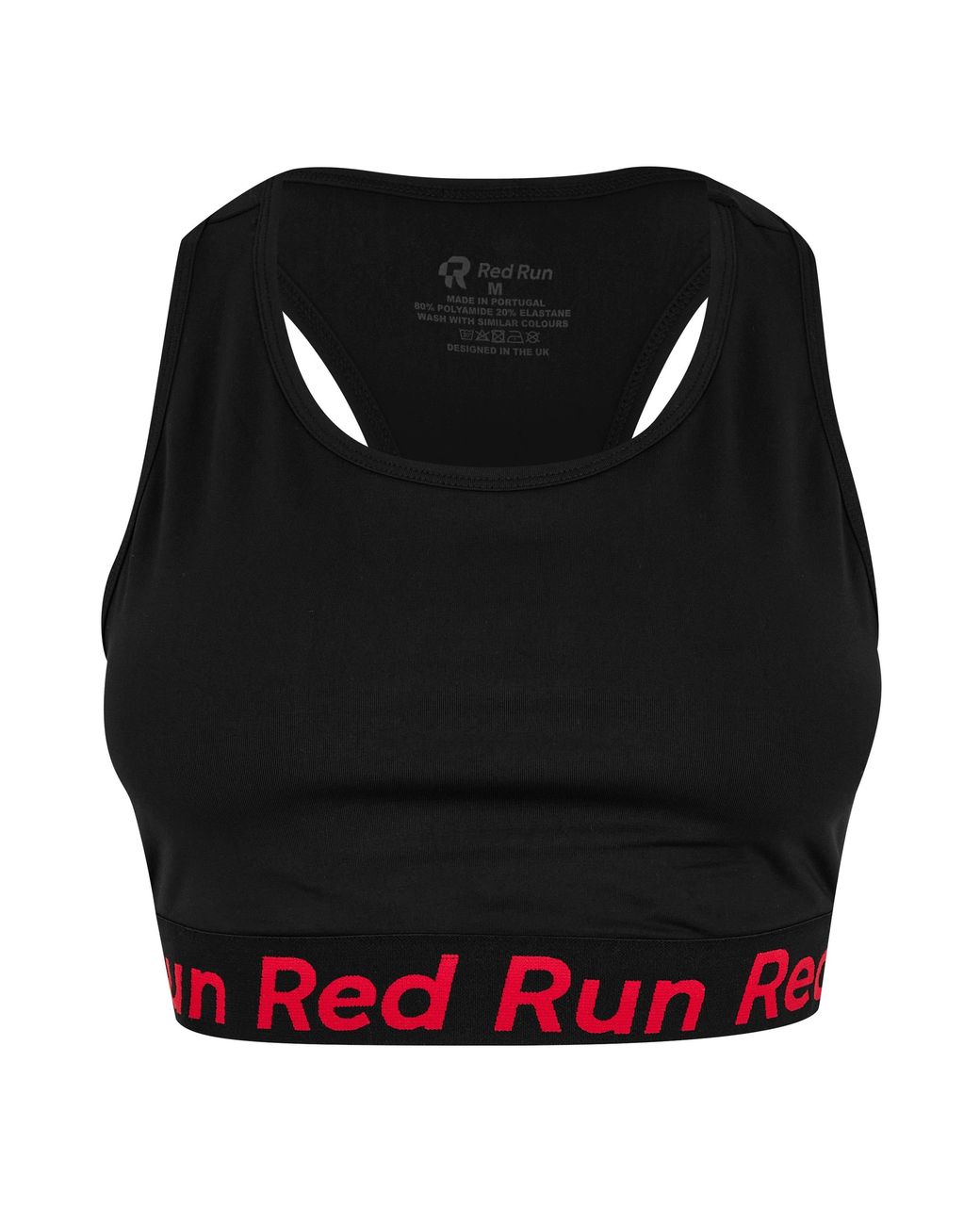 Red Run Black Low Impact Sports Bra