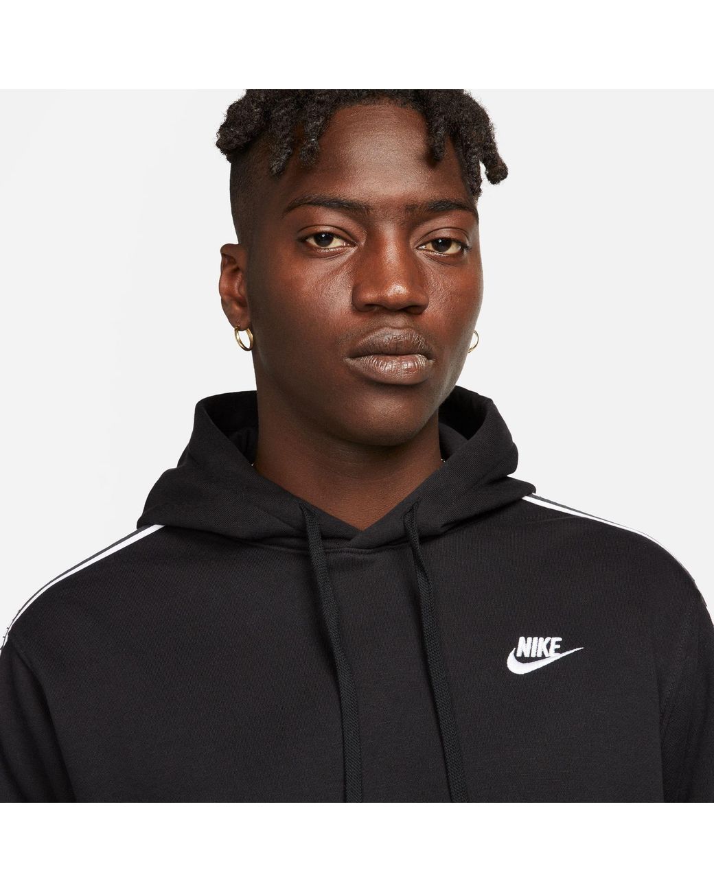 Nike Black Club Fleece Graphic Hooded Tracksuit for men