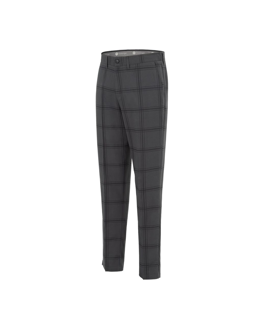Slazenger 1881 Gray Check Golf Trousers for men