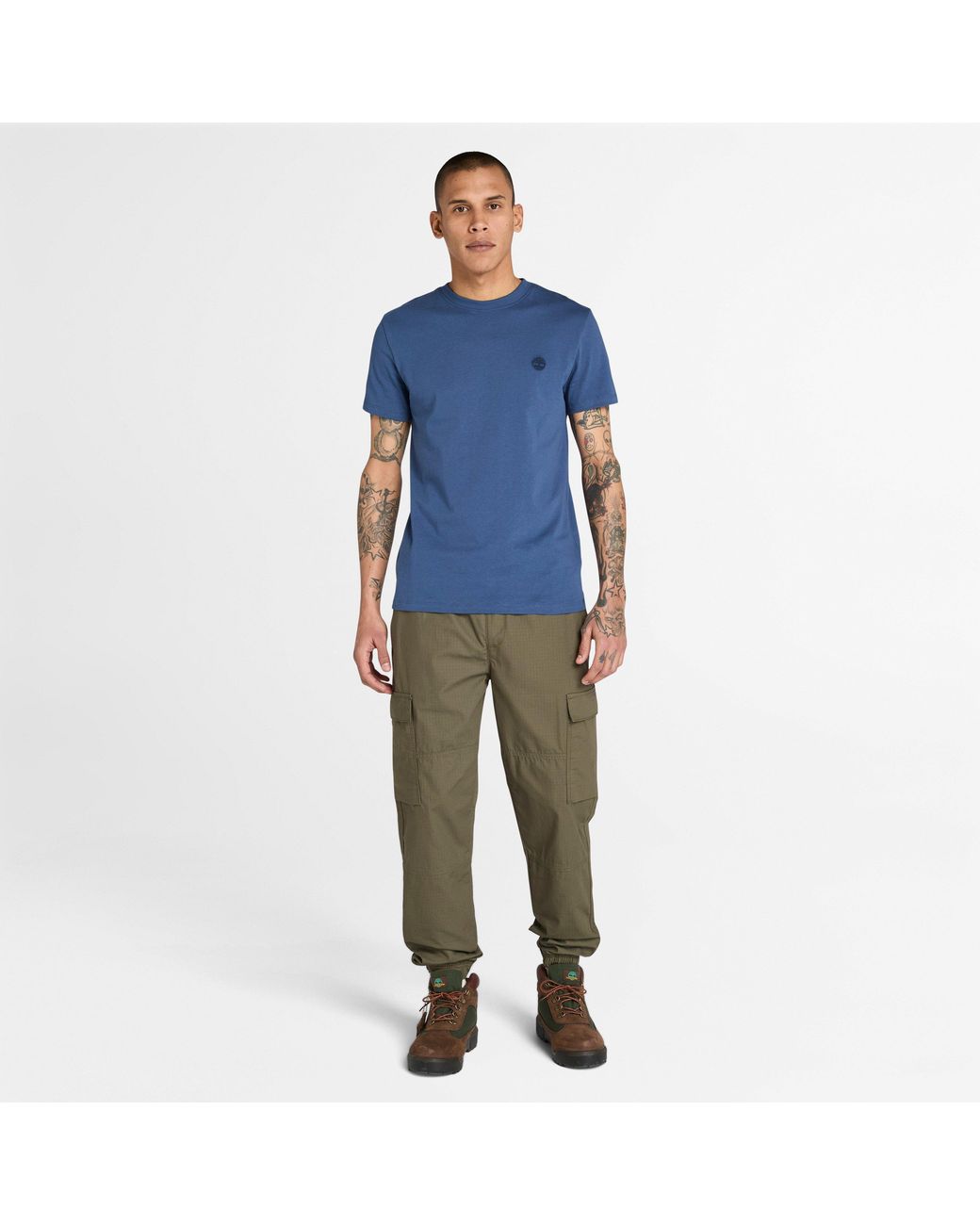 Timberland Blue Dunstan River T-shirt For Men In Navy, Man, Navy, Size: 3xl for men