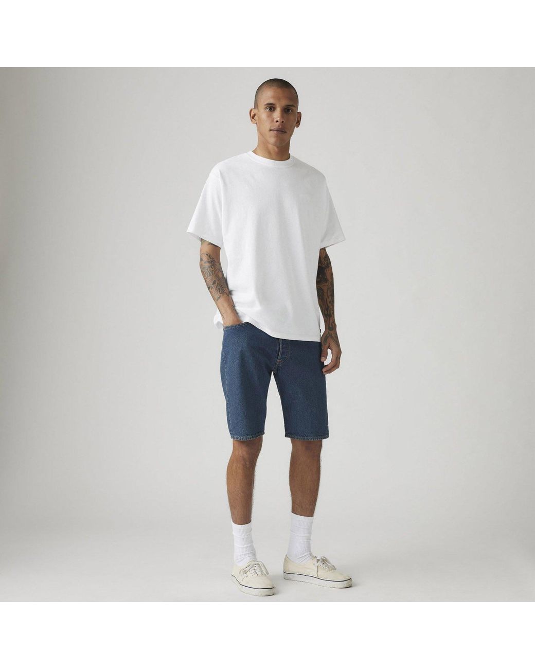 Levi's Blue 501 Original Denim Shorts for men