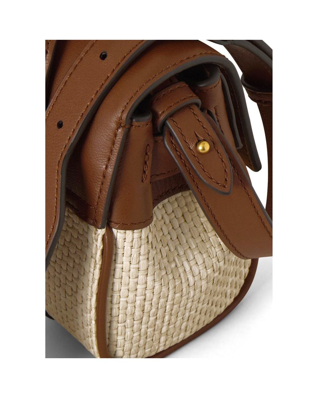 Mulberry Brown Heritage Raffia Mini Bayswater