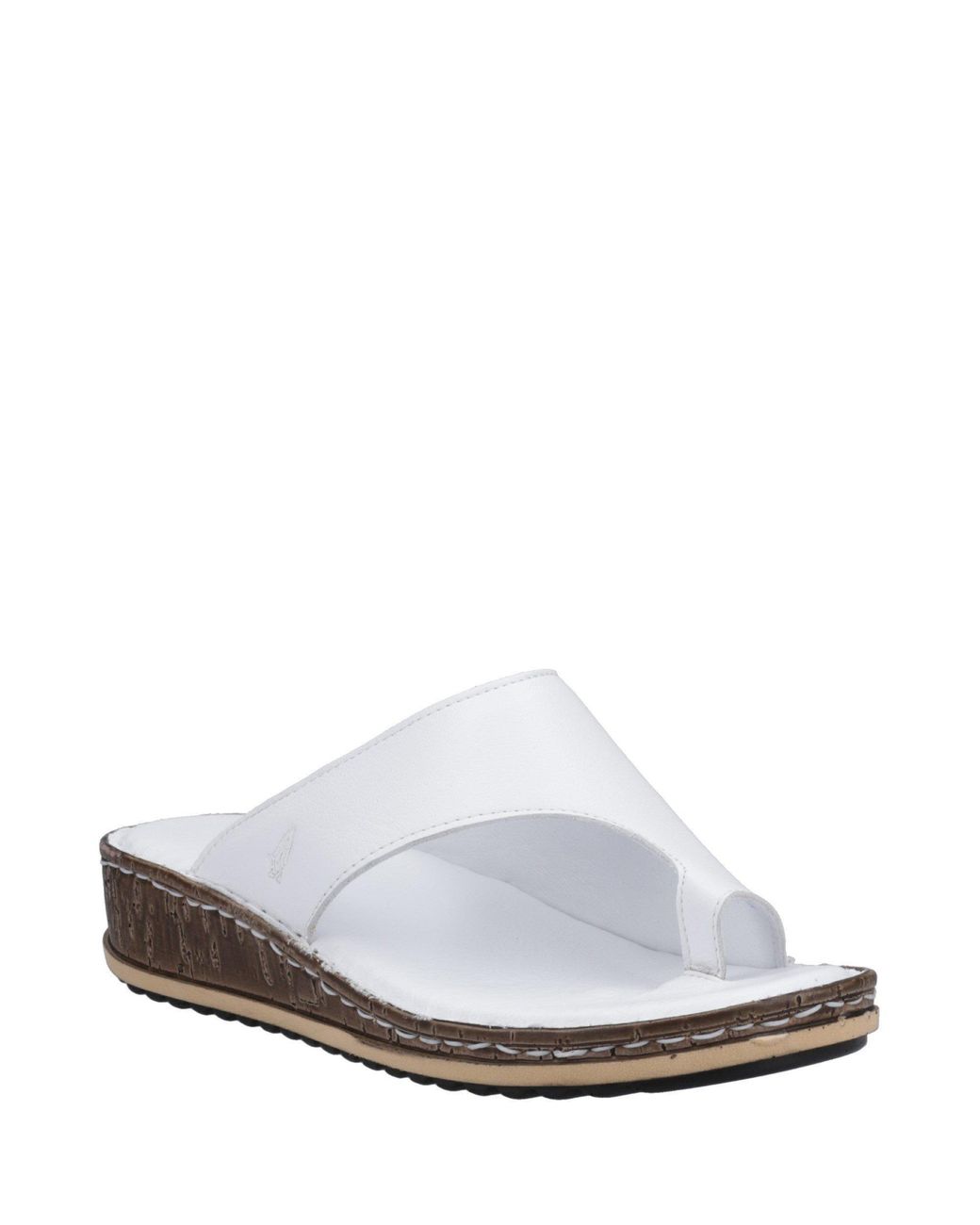 Hush Puppies White Elissa Toepost Sandal