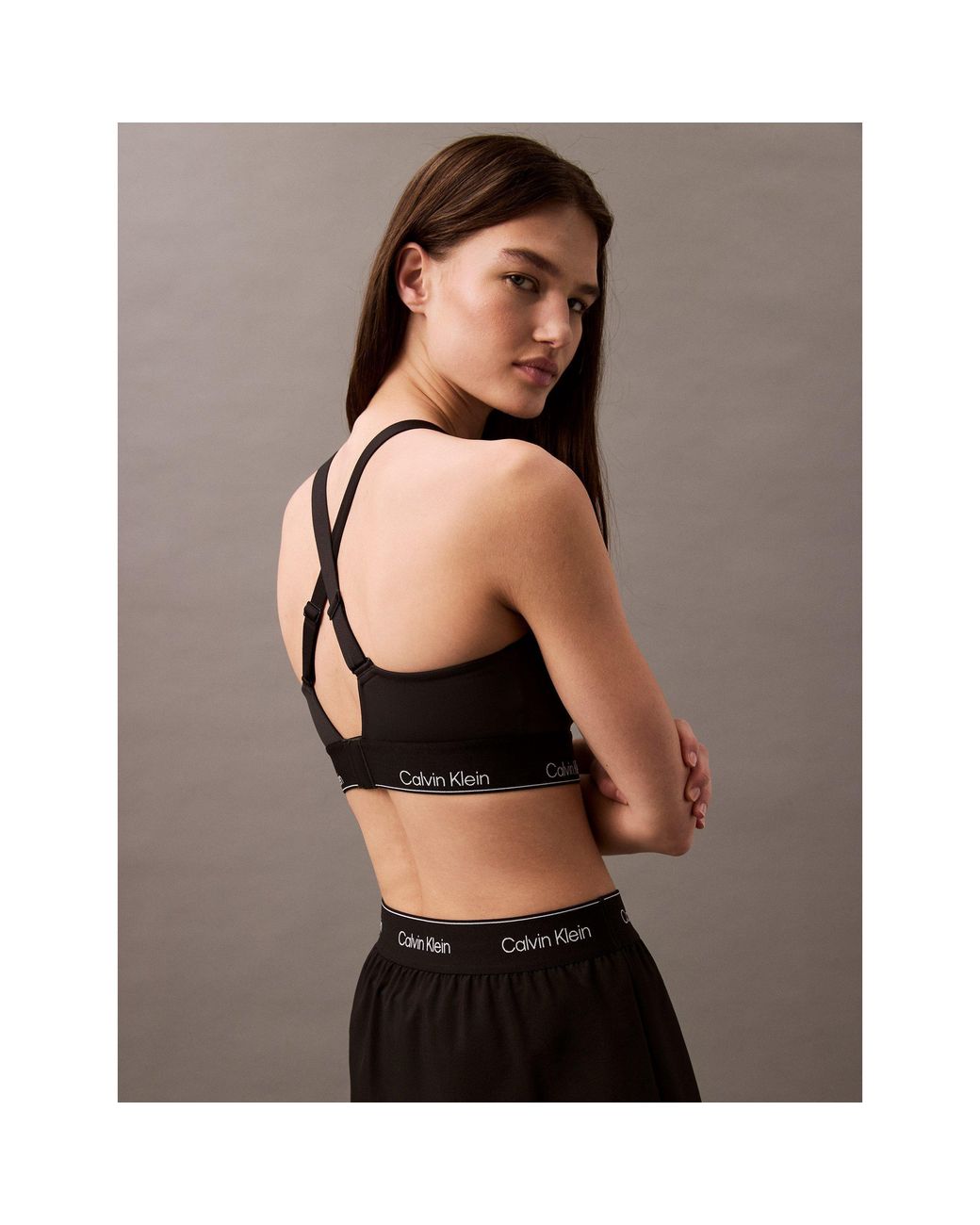 Calvin Klein Blue High Impact Non Wired Moisture Wicking Sports Bras