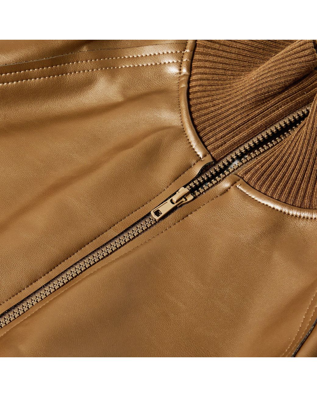 Norma Kamali Brown Bomber Jacket