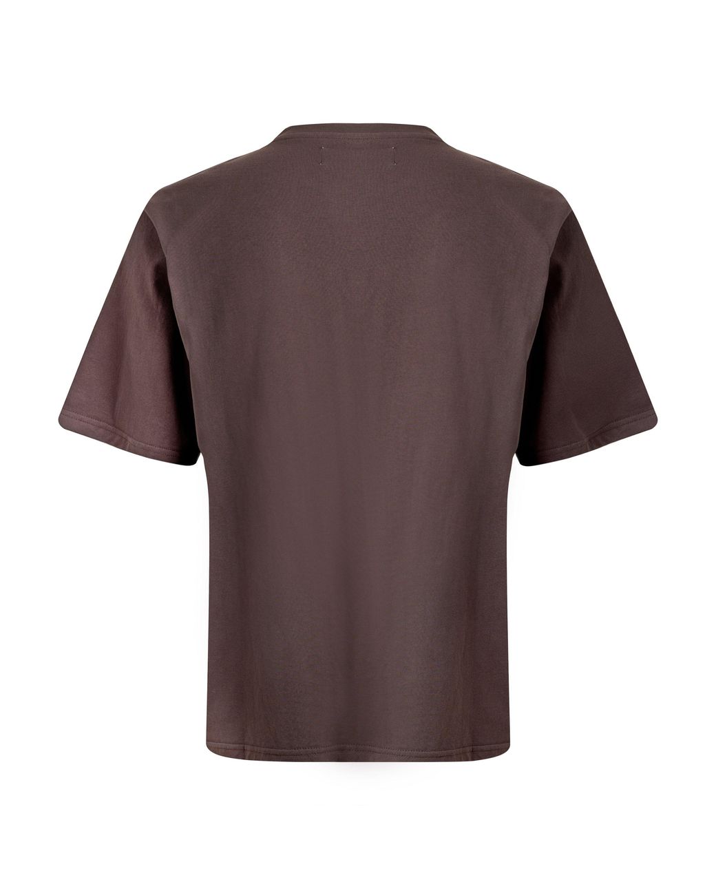Aquascutum Brown Check Shoulder Cotton Short-Sleeve T-Shirt for men