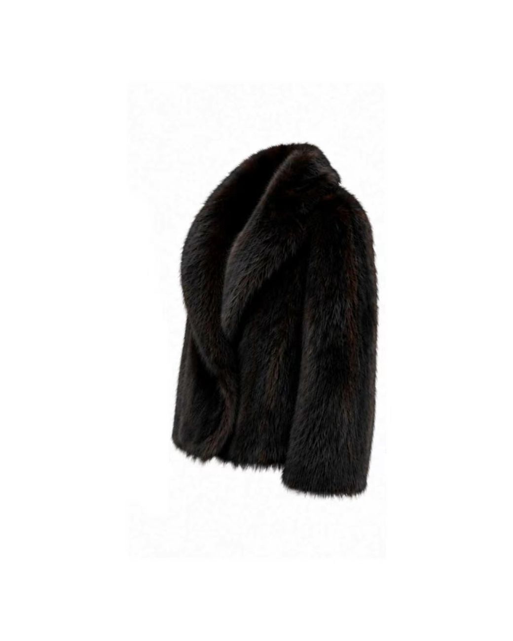 Biba Black Carrie Faux Fur Overcoat