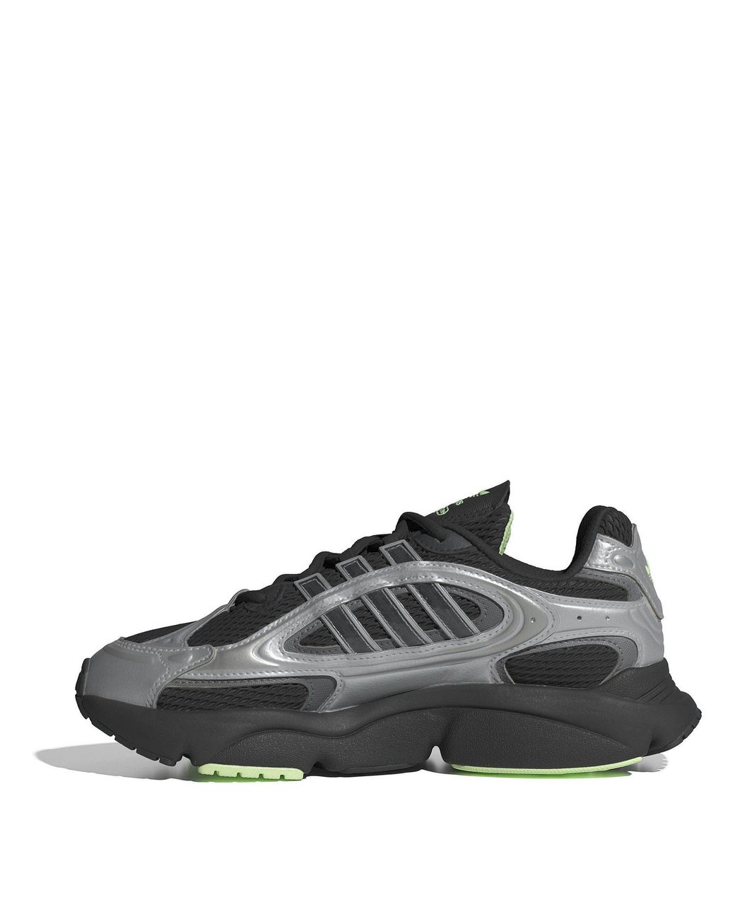 Adidas Black Ozmillen Chunky Platform Low-Top Trainers